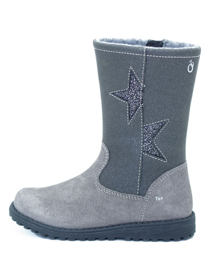 lamino Leder-Winterstiefel in Grau günstig kaufen