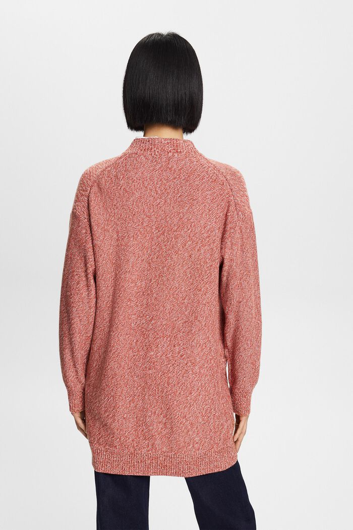 Langer Cardigan mit offener Front, 100 % Baumwolle