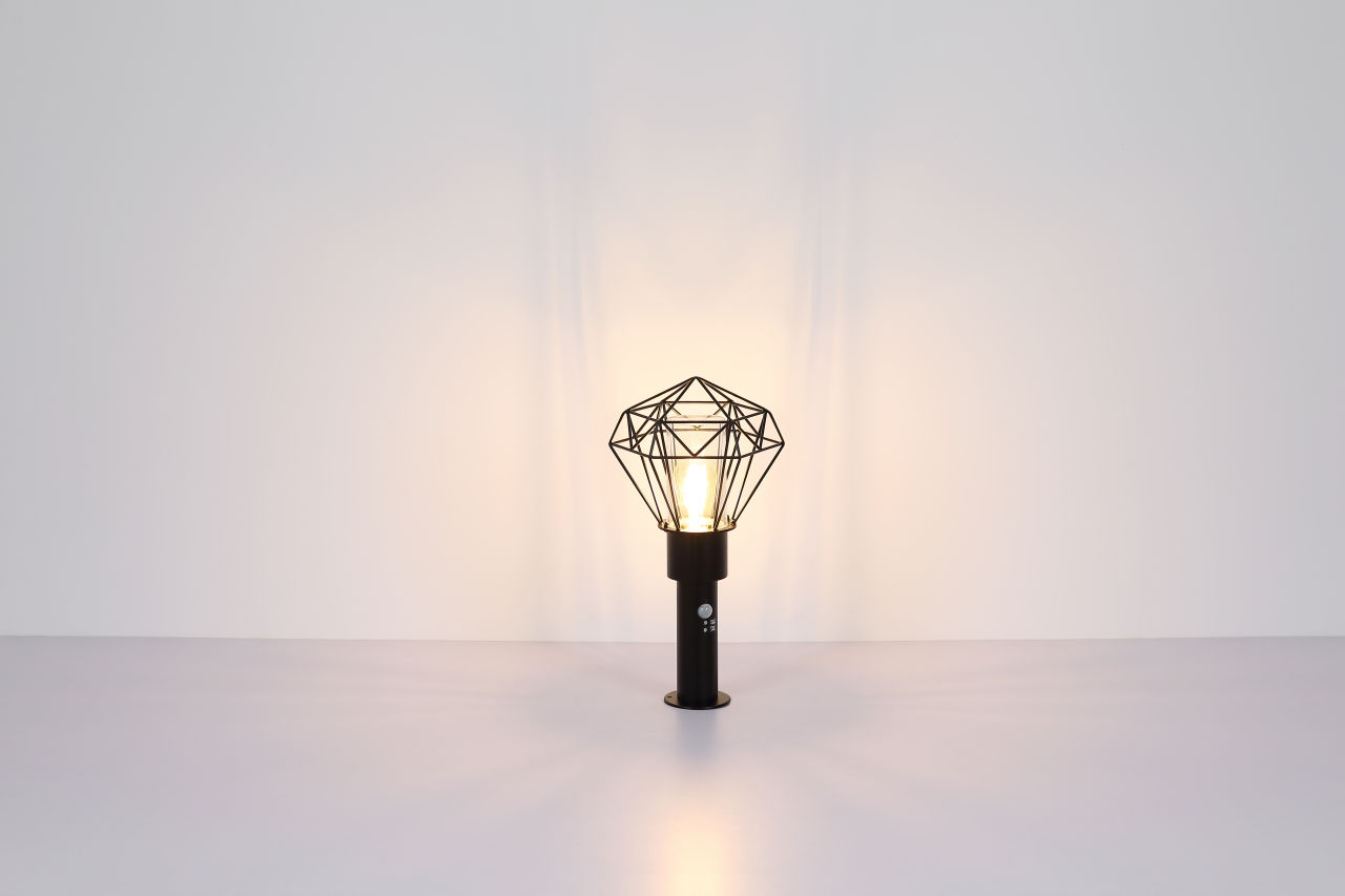 Globo Lighting - HORACE - Außenleuchte Edelstahl schwarz, 1x E27 LED
