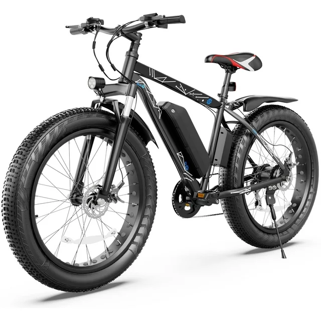 Gocio 26 4.0 Fat Tire Electric Bike for Adults, 500W Adults E Bike, 48V 13Ah Removable Li-Ion Battery, Professional 7-Speed