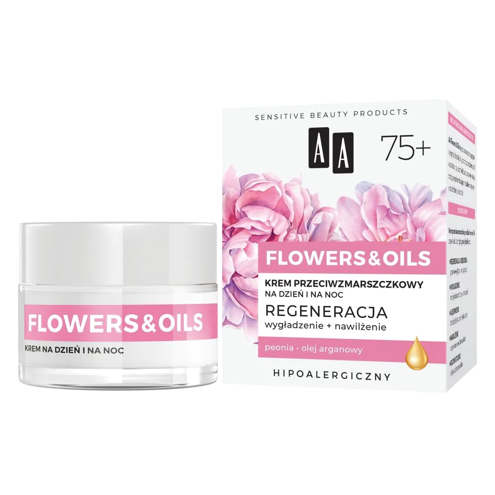 AA Flowers&Oils 75+ Herstellende Anti-rimpel Dag- en Nachtcrème