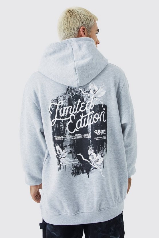 Oversize Limited Edition Hoodie mit Tauben-Print