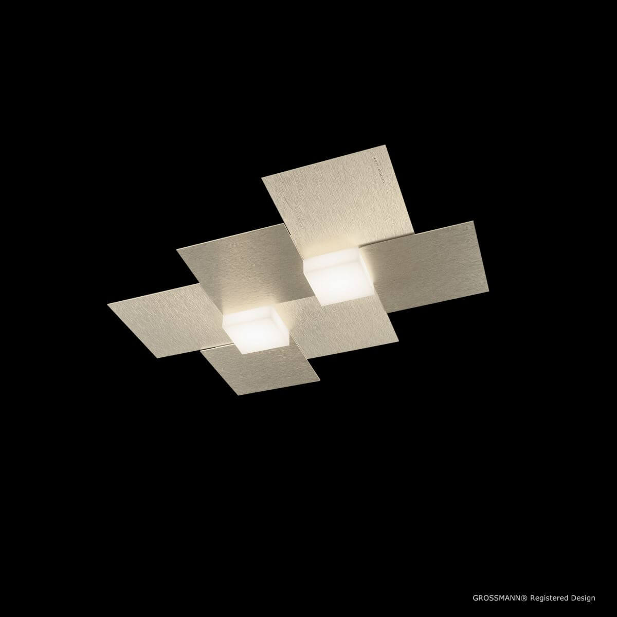 Grossmann 2-flg LED Deckenleuchte Creo Champgner