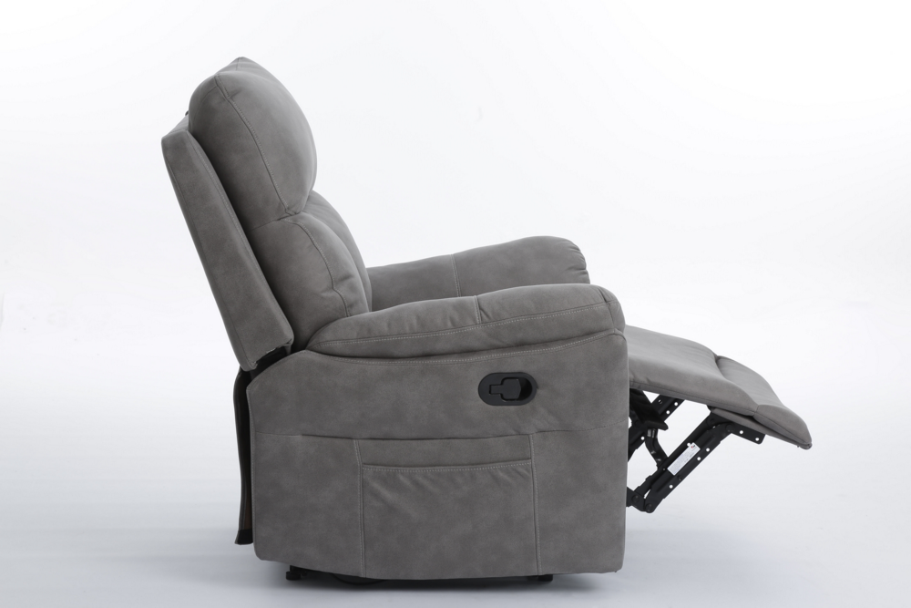 Happy Home Happy Home gepolsteter Relaxsessel mit verstellbare Rückenlehne HWP56-GRA grau