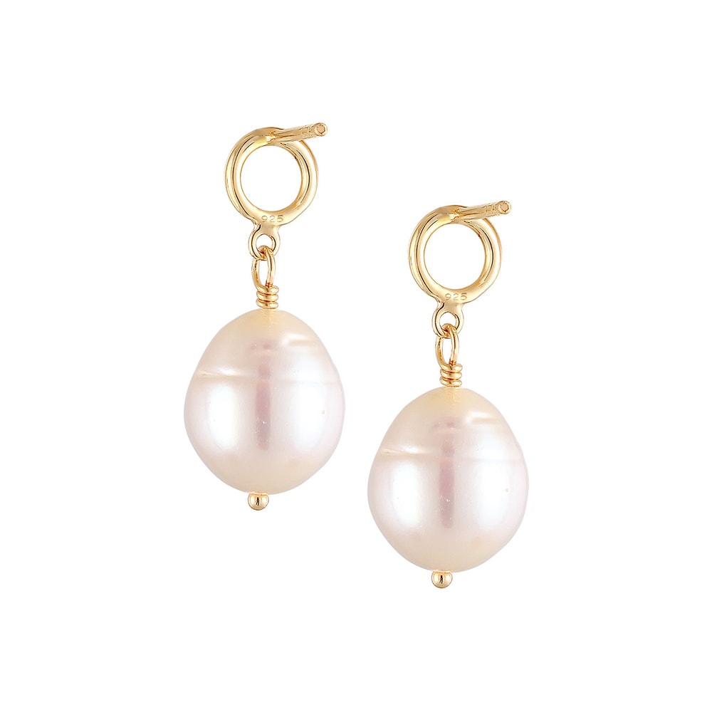 Elli Elli Boucles d'Oreilles Élégant Mariage Perles d'eau Douce Boucles d'oreilles Fem Boucles d'oreilles