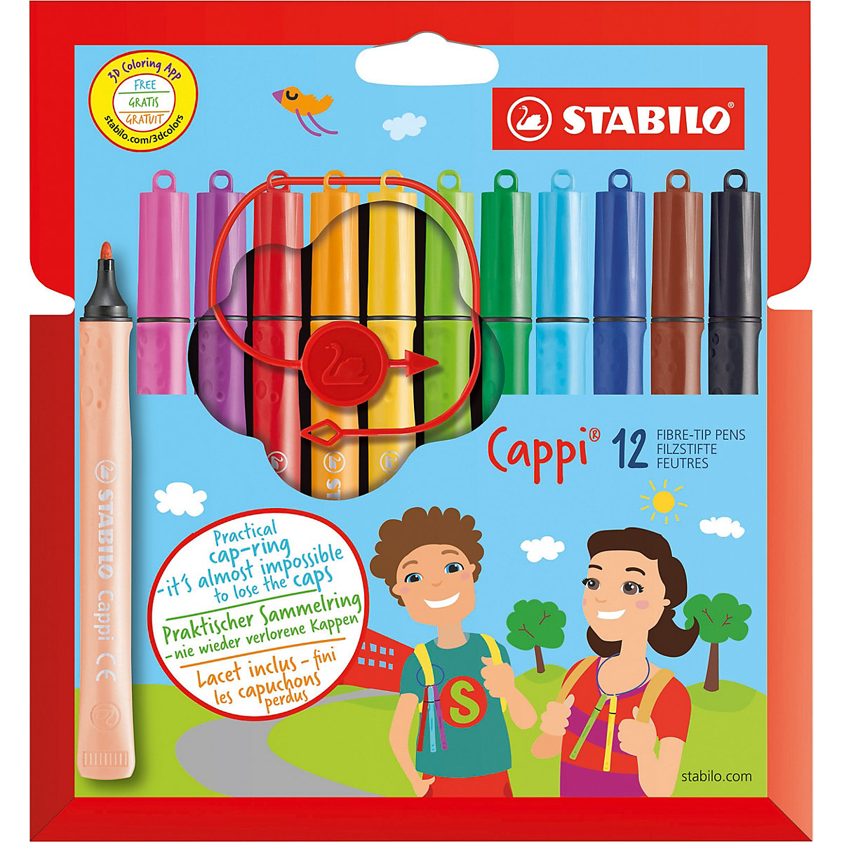 Filzstifte Cappi, 12 Farben