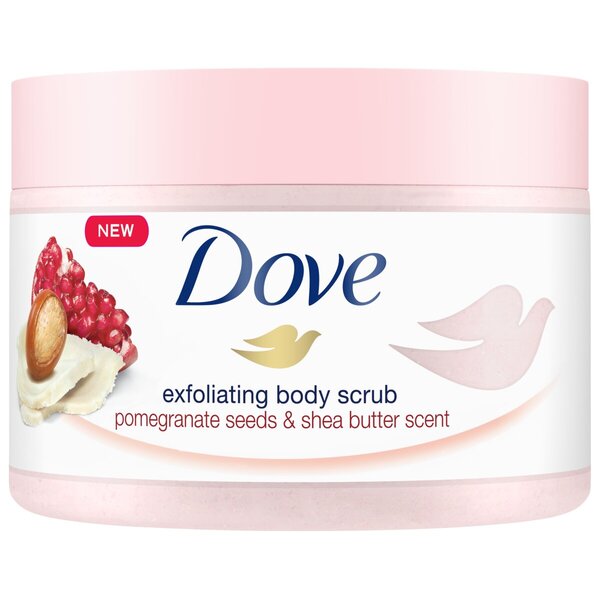 Dove gránátalma és shea vaj hámlasztó testradír 225ml - Testradír, hámlasztó testápoló