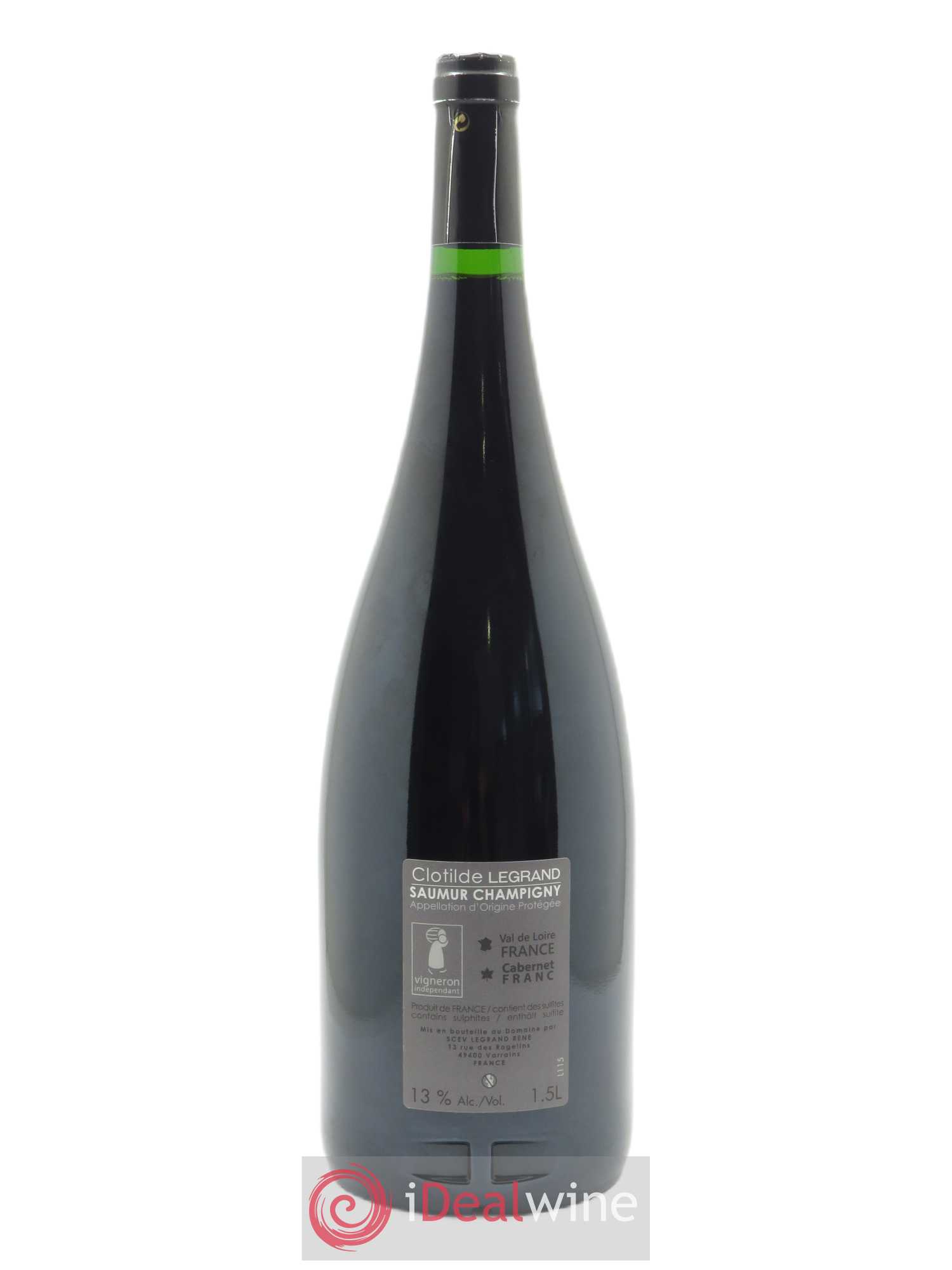 Saumur-Champigny La Chaintrée Clotilde Legrand (anciennement René-Noël Legrand)  2011 - Lot de 1 Magnum