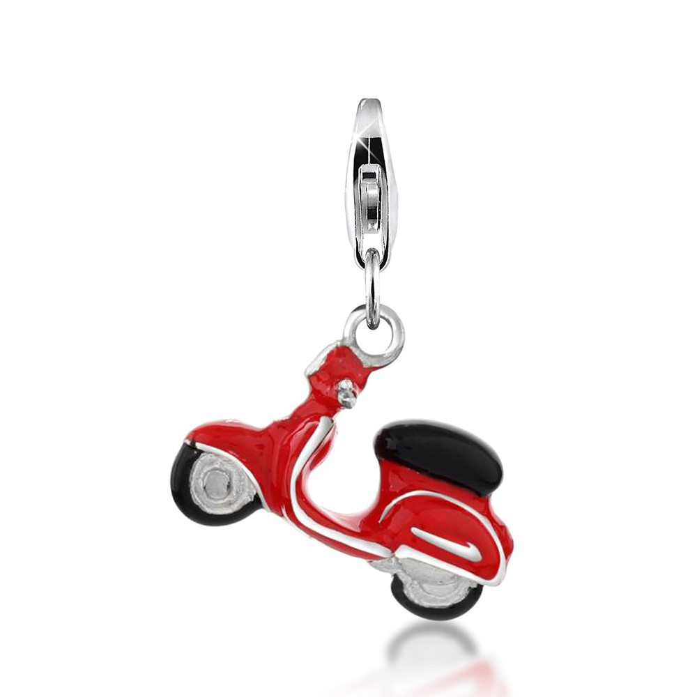 Nenalina Nenalina Amulette Anhänger Roller Scooter Emaille 925er Silber Pendentif