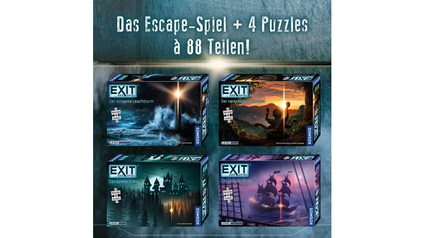 KOSMOS - EXIT®-Das Spiel+Puzzle Das Gold der Piraten, Level Fortgeschrittene