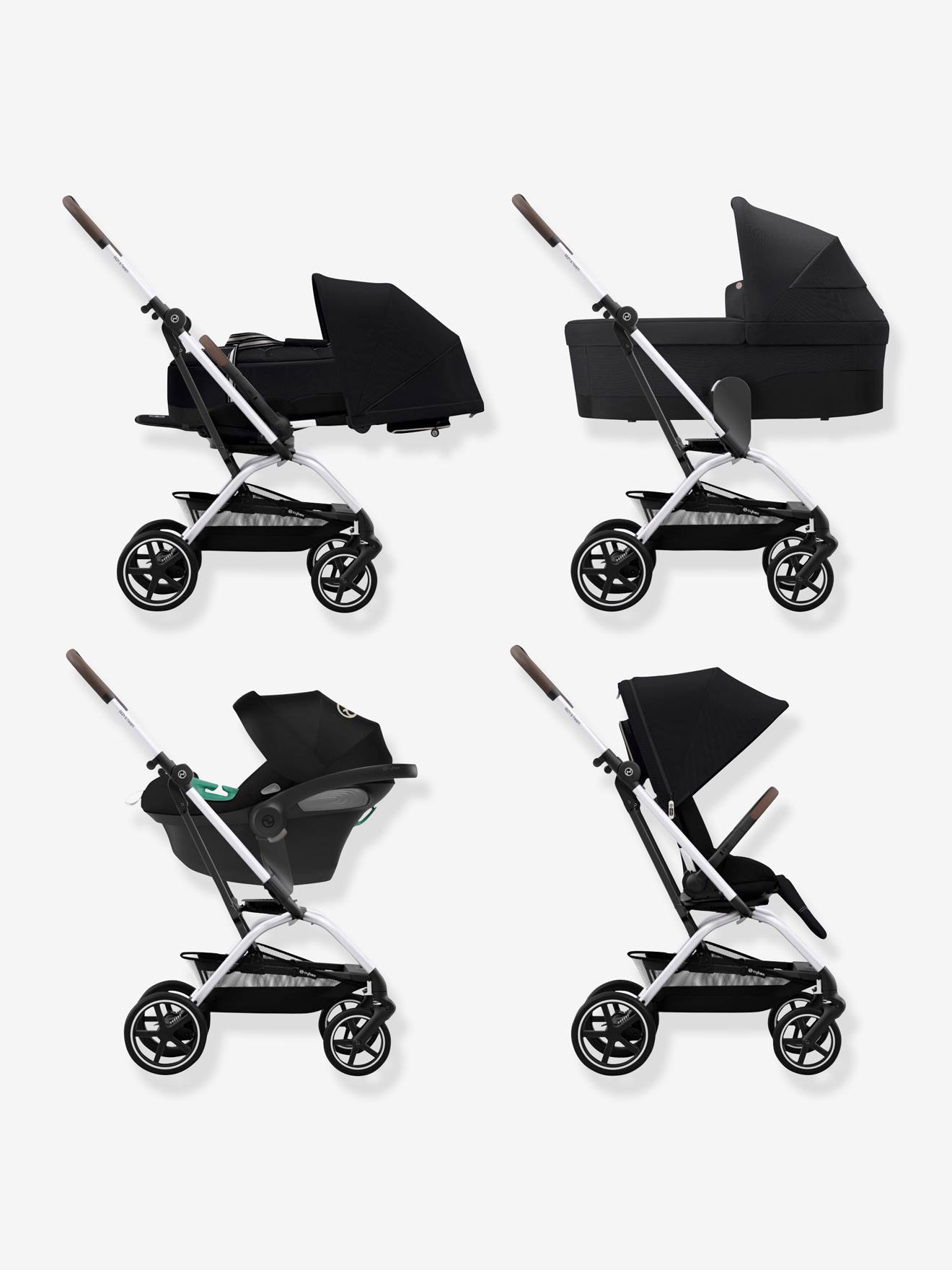 Poussette réversible tout-terrain CYBEX Eezy S Twist+ 2 noir (moon black)