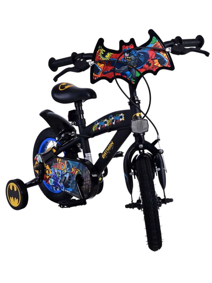 Volare Kinderfahrrad Batman für Jungen 12 Zoll Kinderrad in Schwarz Fahrrad 3 Jahre günstig kaufen onesize