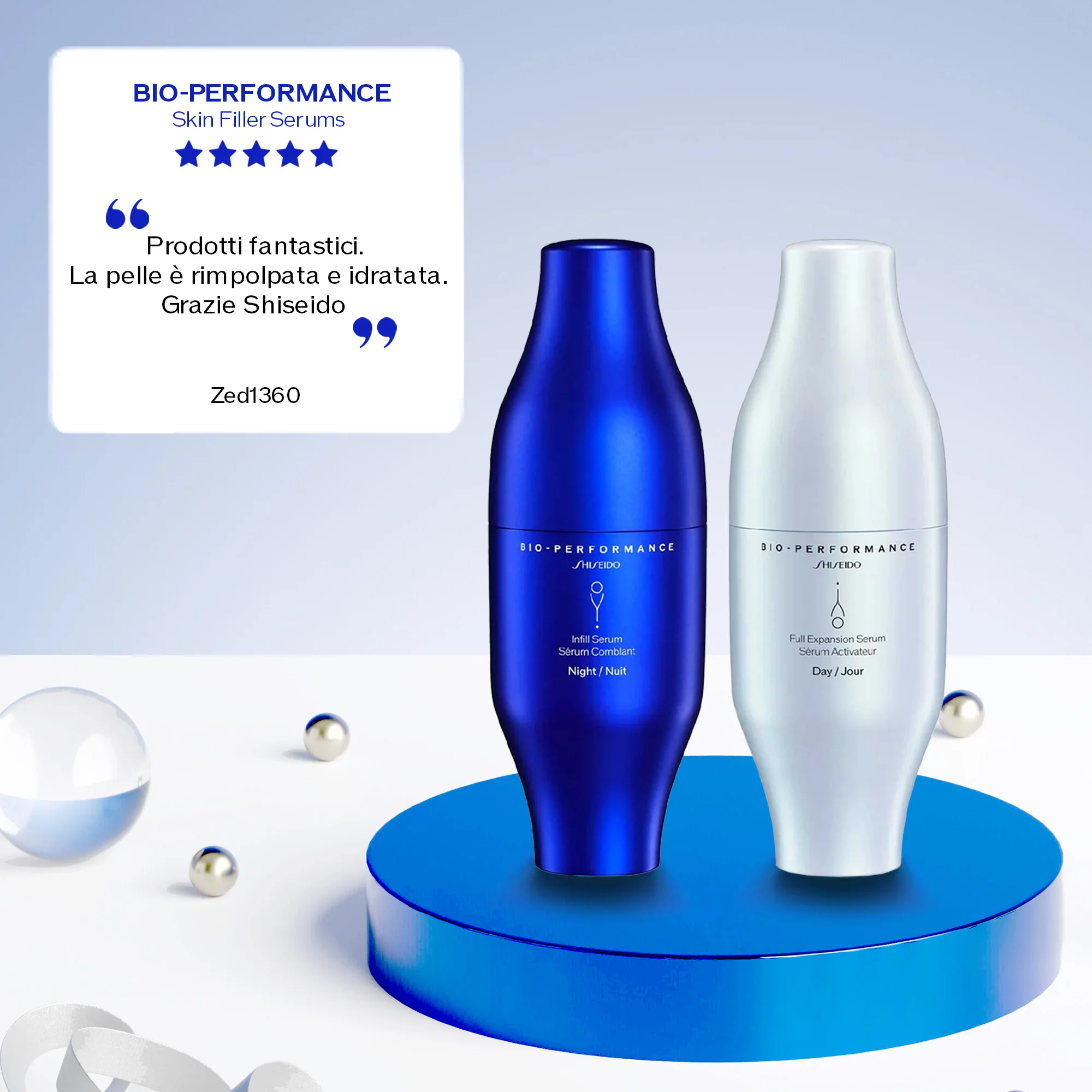 Kit de lujo Bio-Performance Bop Skin Filler para vacaciones: set lifting, crema de día lifting.