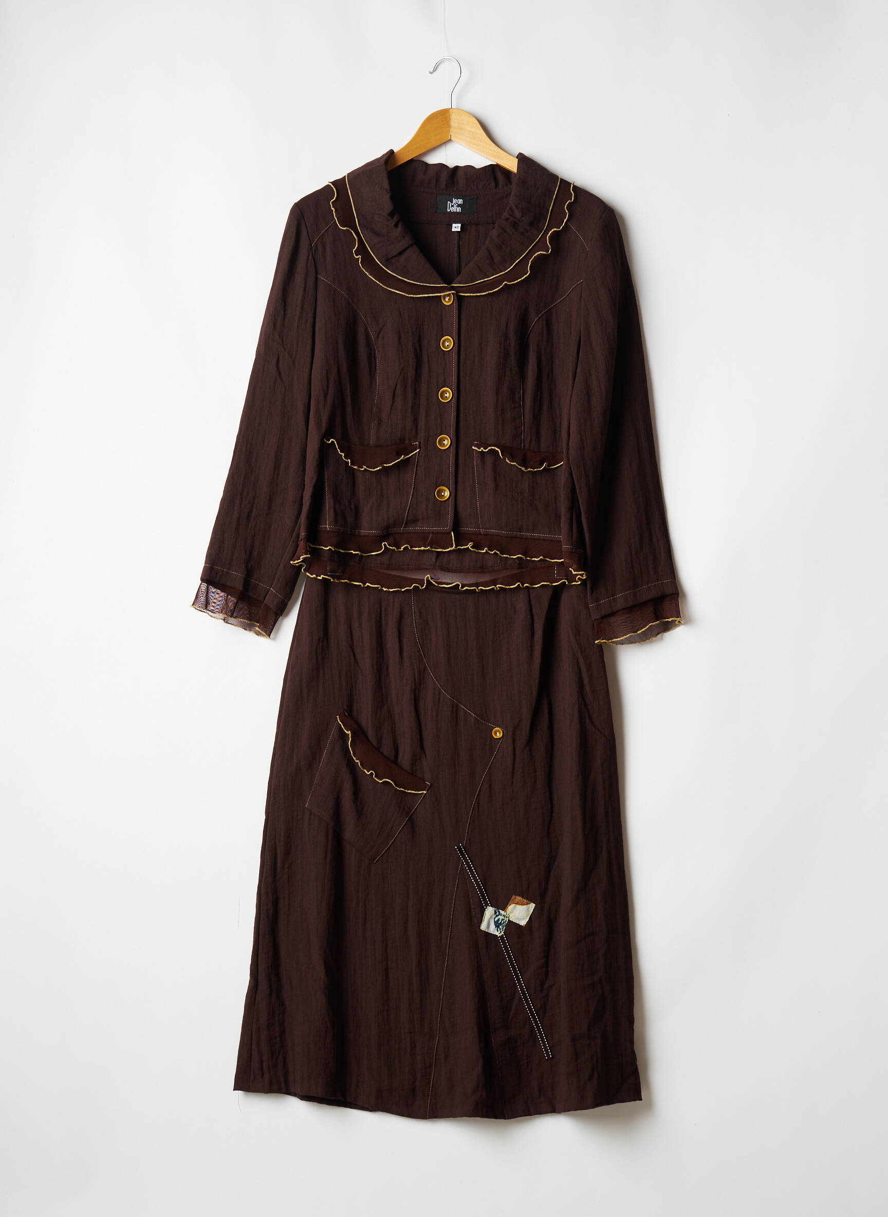 Jean Delfin Ensembles Jupe Femme couleur marron
