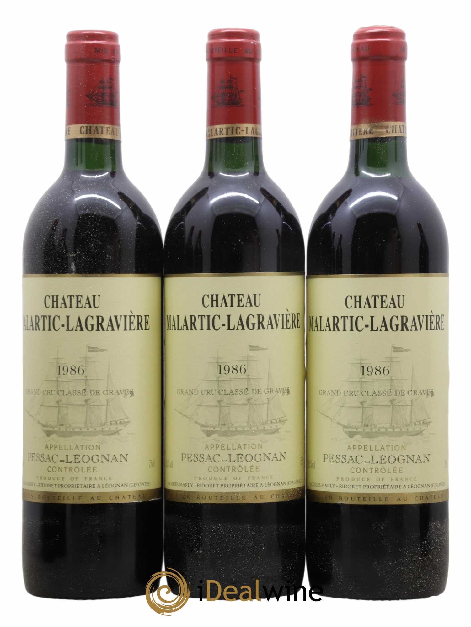 Château Malartic-Lagravière Cru Classé de Graves  1986 - Lot de 12 Bouteilles