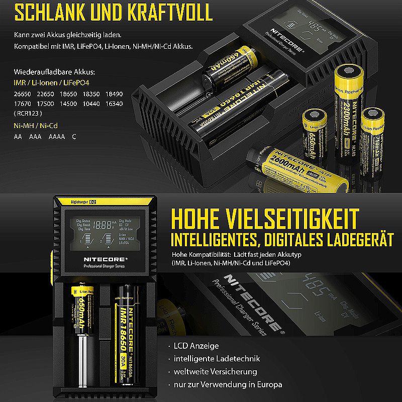 USB-Ladegerät Digicharger D2EU- EU-Version