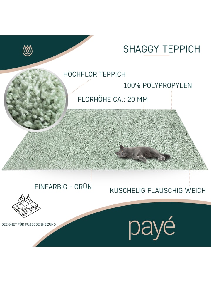 payé Teppich Hochflor Shaggy günstig kaufen