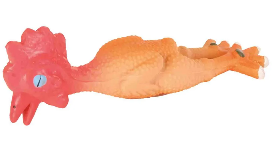 Trixie Latex Huhn mit Squeaker 15 cm Hunde Spielzeug