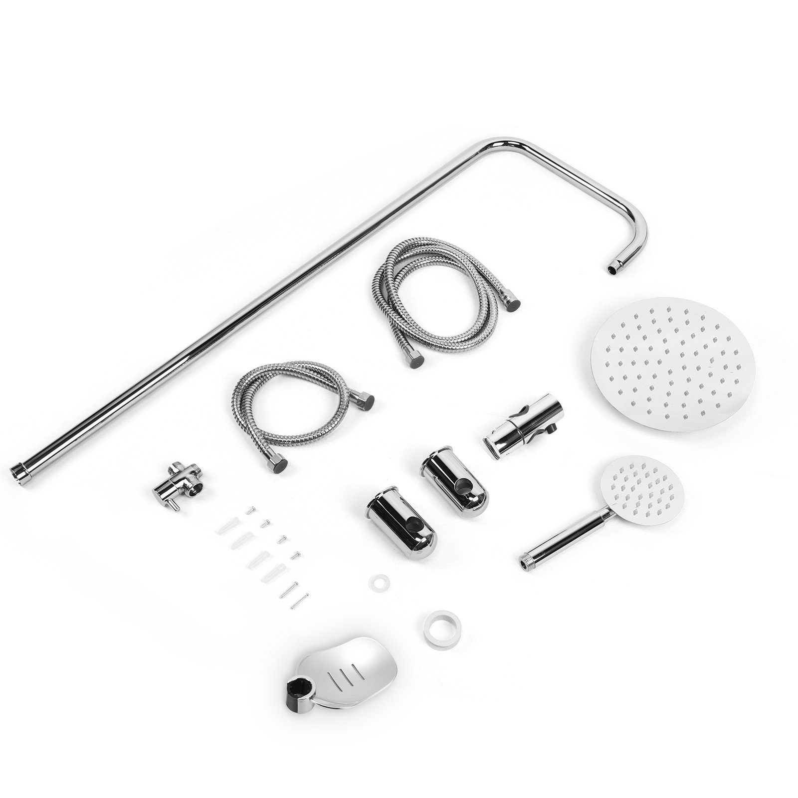 BlingBin Duschsystem Regendusche set Handbrause Duschset Badezimmer Duscharmatur, Höhe 96 cm, 2 Strahlart(en), Komplett-Set, 1 tlg., Einfache Montage, Mit Seifenablage