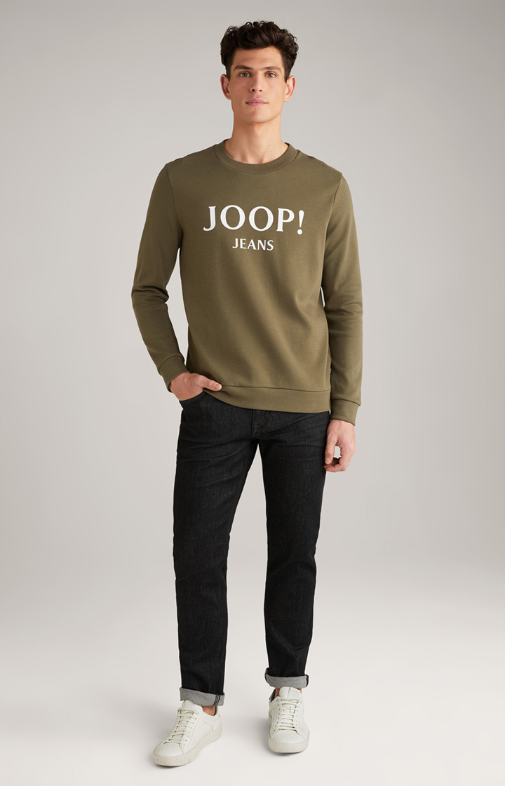 Sweatshirt Alfred in Olivgrün