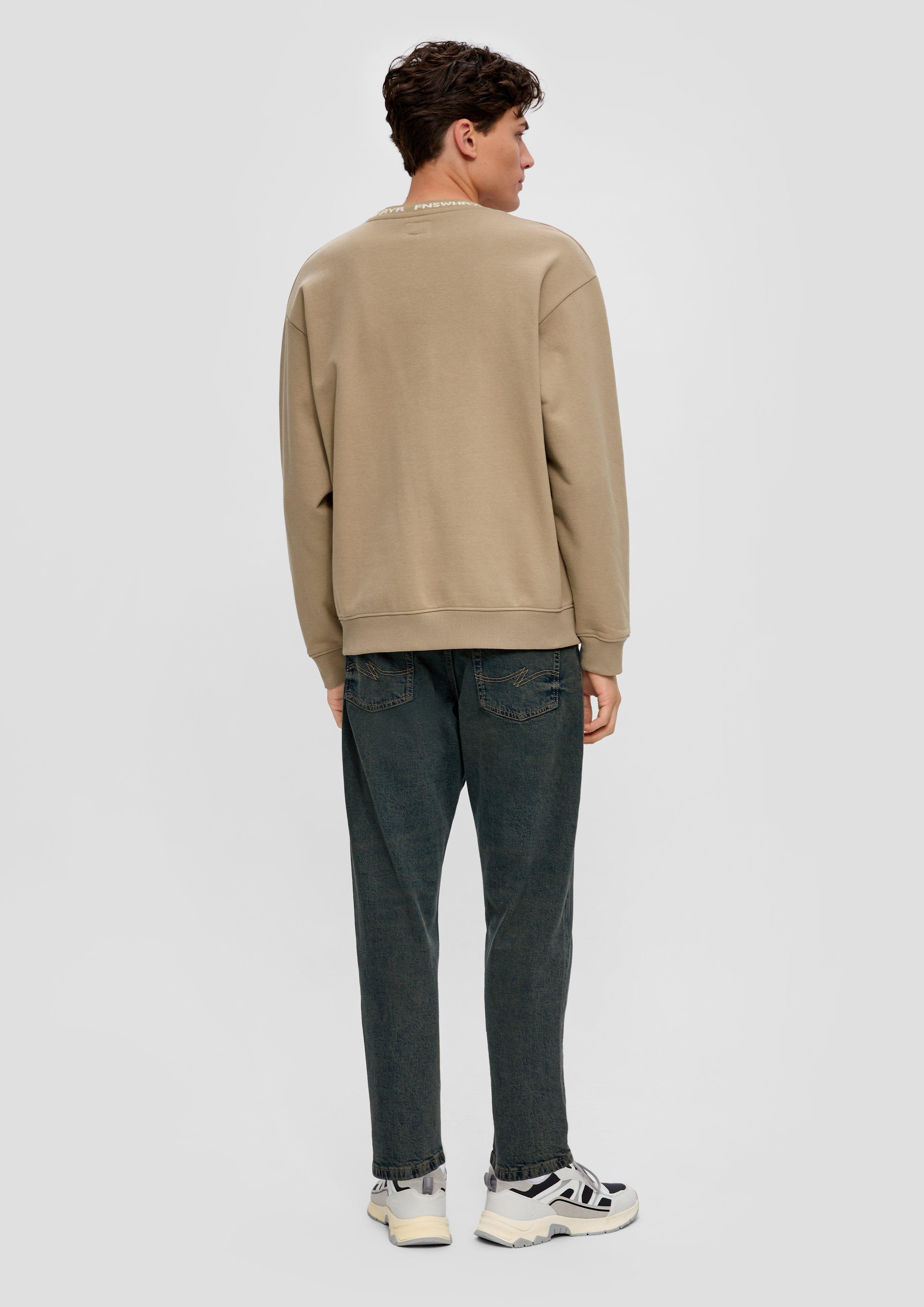 Sweatshirt mit Jacquard-Blende  2135447-8235
