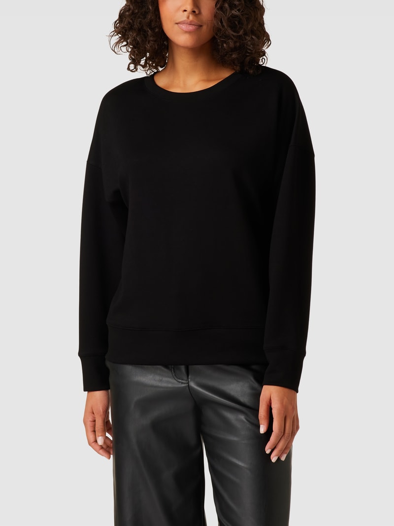 Sweatshirt mit Rundhalsausschnitt in schwarz