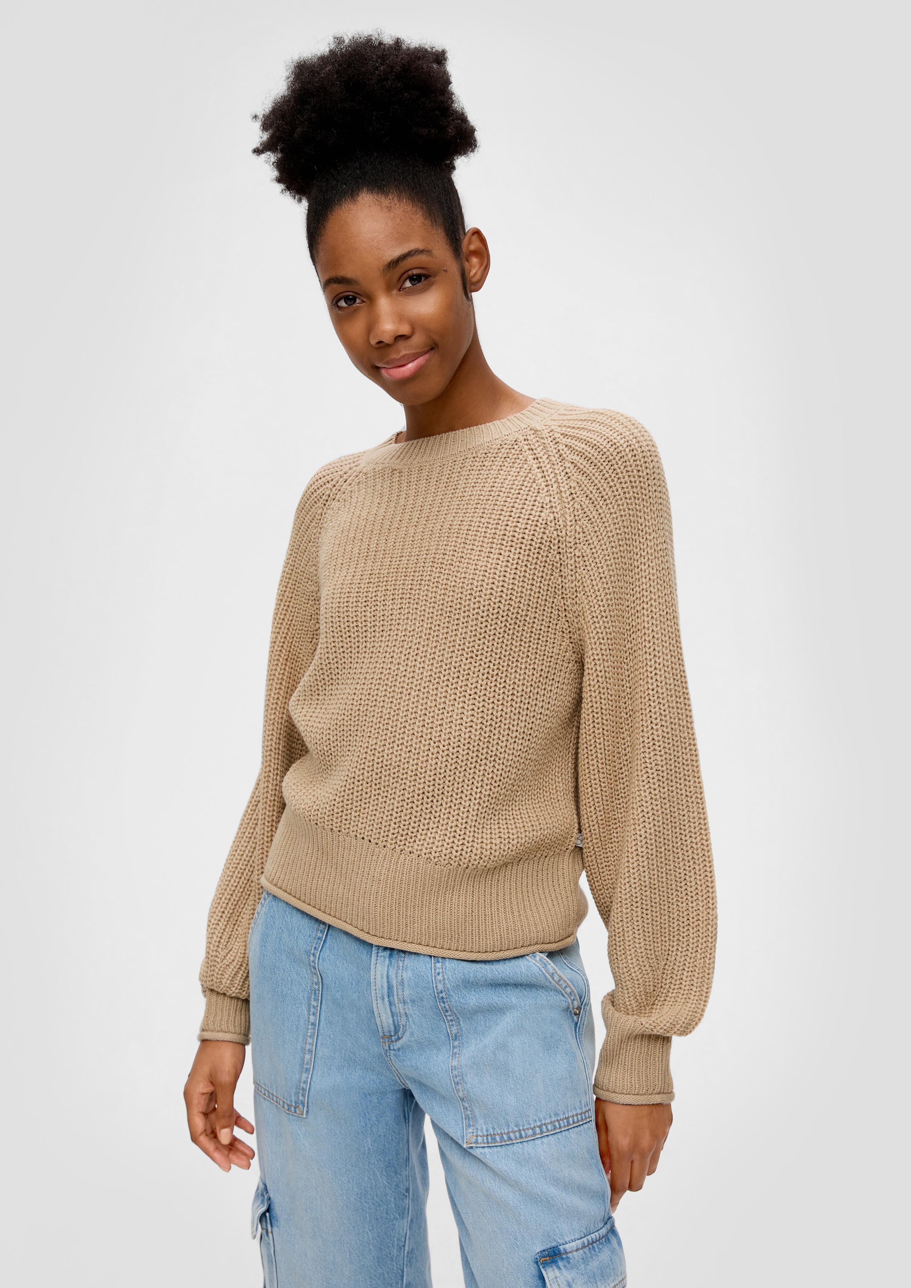 Strickpullover mit Ripp-Elementen  2140585-8170