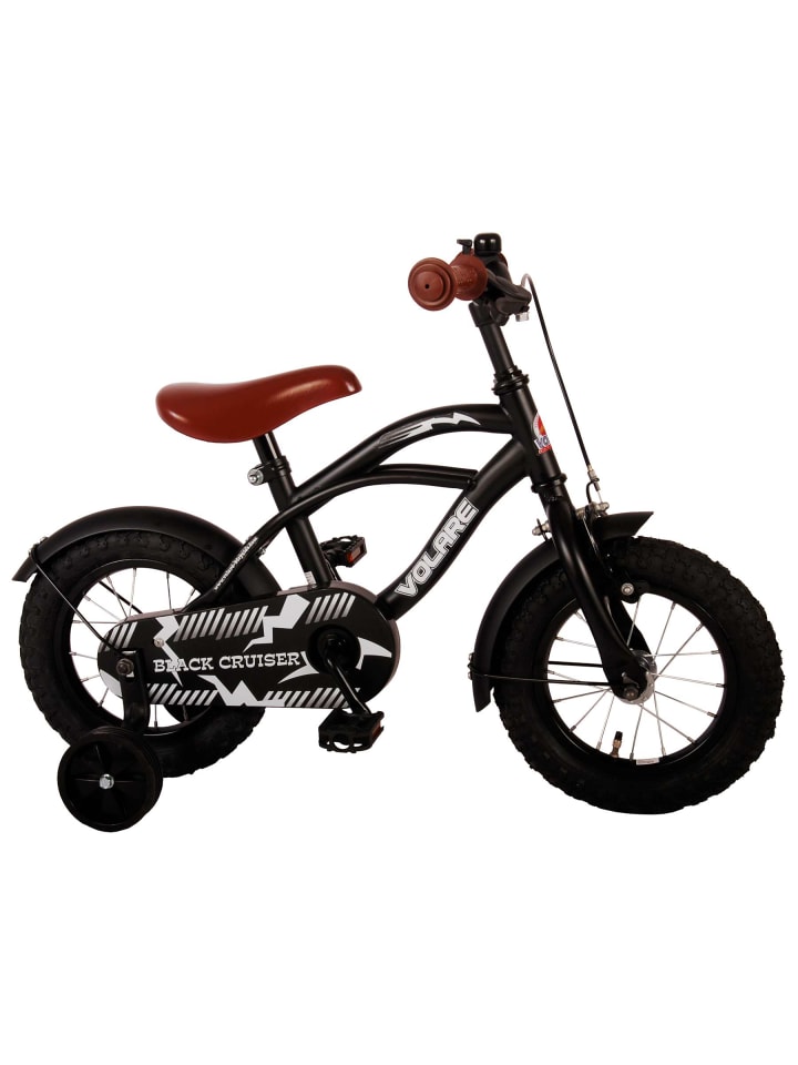Volare Kinderfahrrad Black Cruiser für Jungen 12 Zoll Kinderrad in schwarz 3 Jahre günstig kaufen onesize