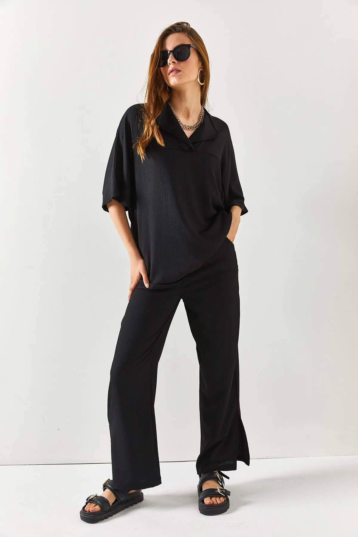 Olalook  Zweiteiler - Schwarz - Oversized
