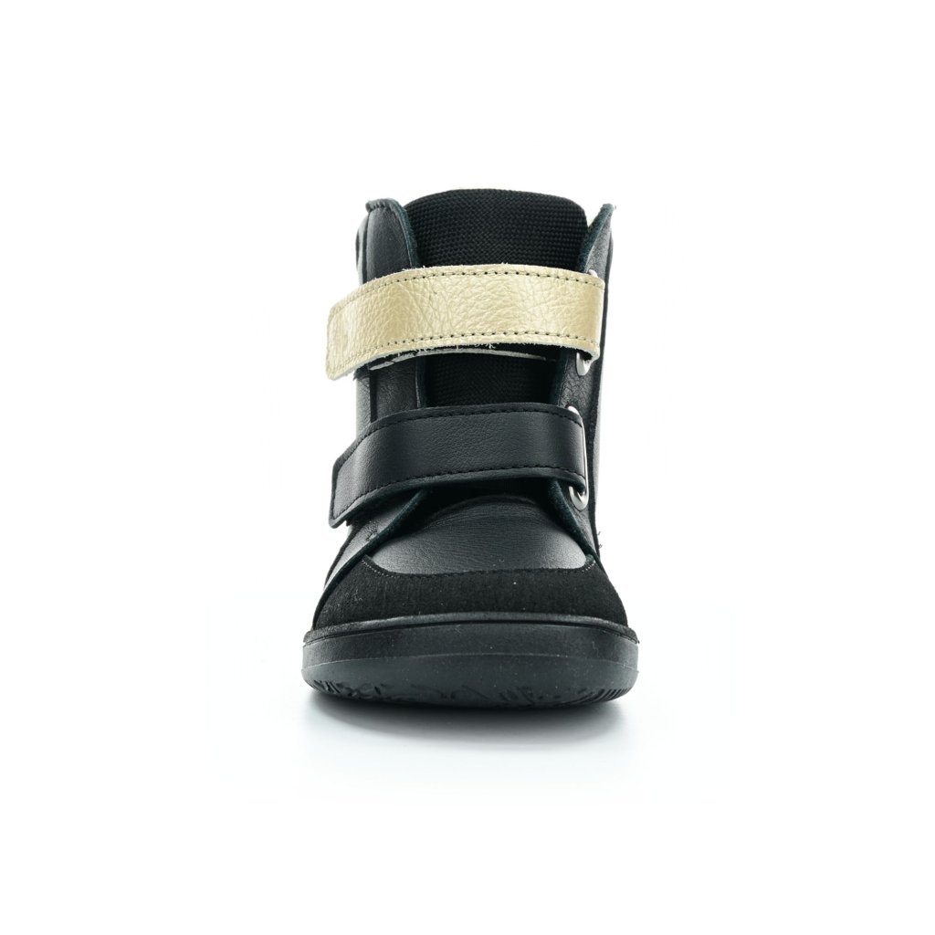Baby Bare Febo Winter Black/Gold (mit Membran/Asfaltico) Winter-Barfußstiefeletten