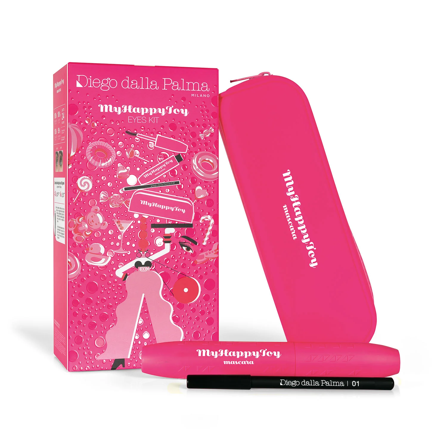 Myhappytoy Eyes Kit Mascara - Sminkesett, Mascara, Øyeblyant