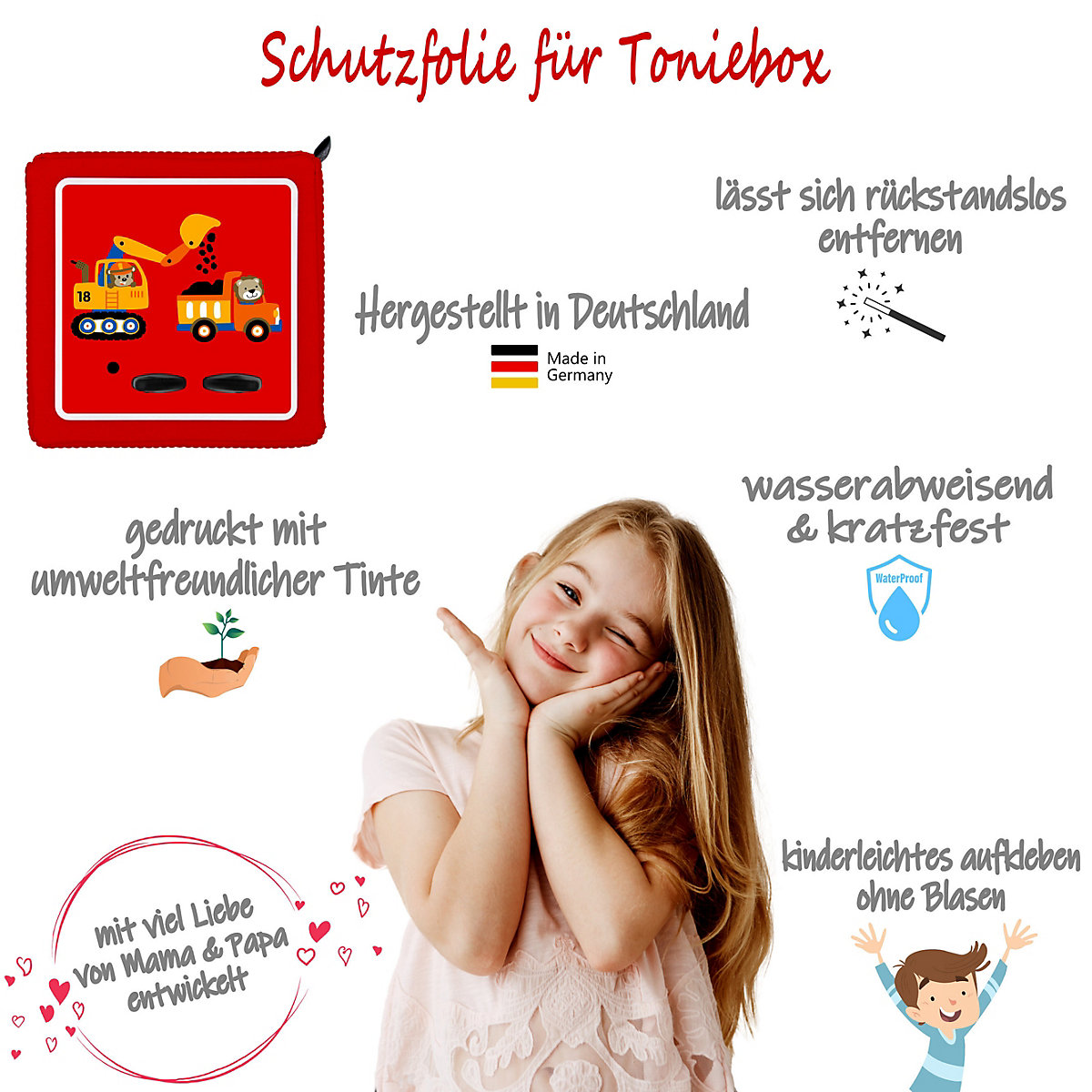 Schutzfolie für Toniebox, Dekofolie für Toniebox, Toniebox Aufkleber
