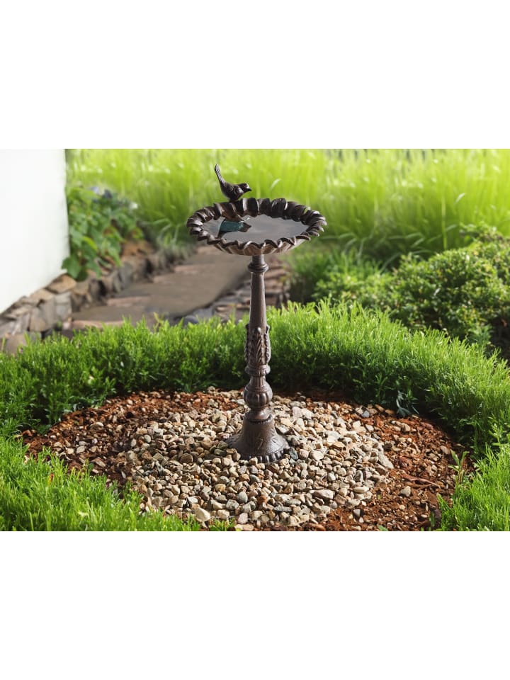 Beliani Vogelbrunnen BLACKBIRD in Braun - (W) 23 x (H) 53 x (L) 23 cm günstig kaufen onesize