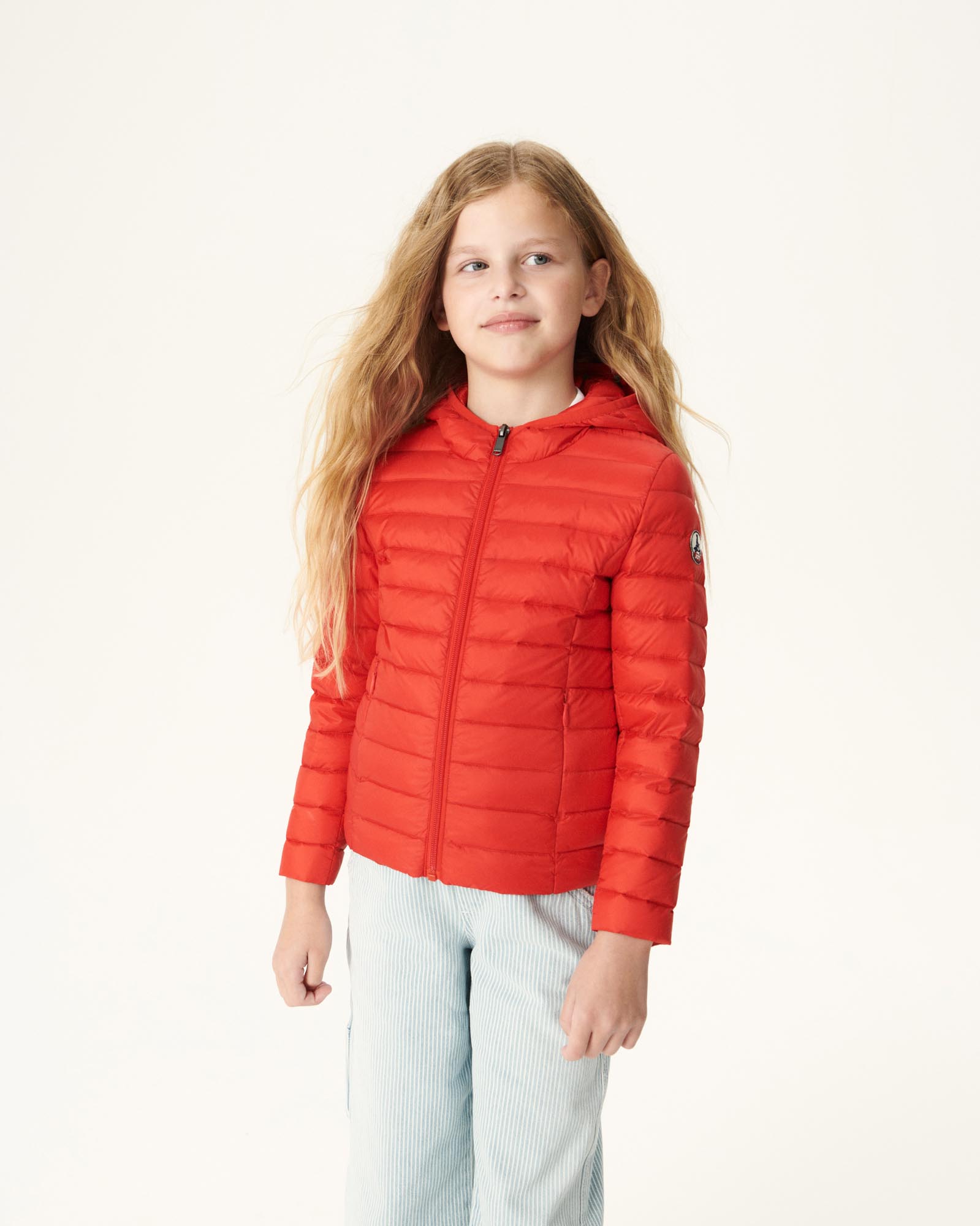 Doudoune légère à capuche enfant Rouge vif Carla