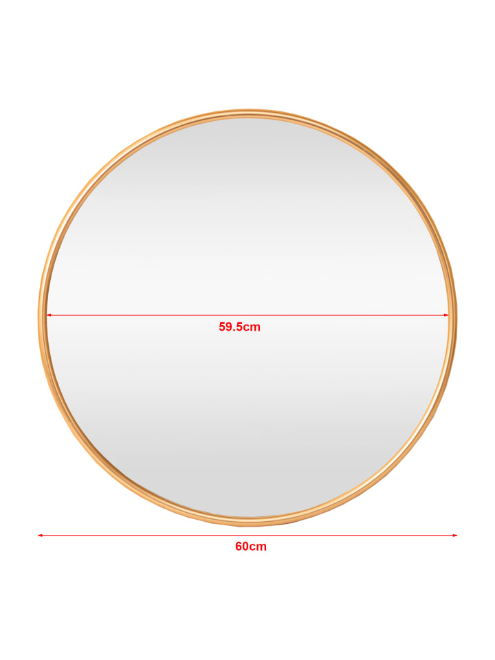 en.casa Wandspiegel Ordona in Gold (D)60cm günstig kaufen onesize