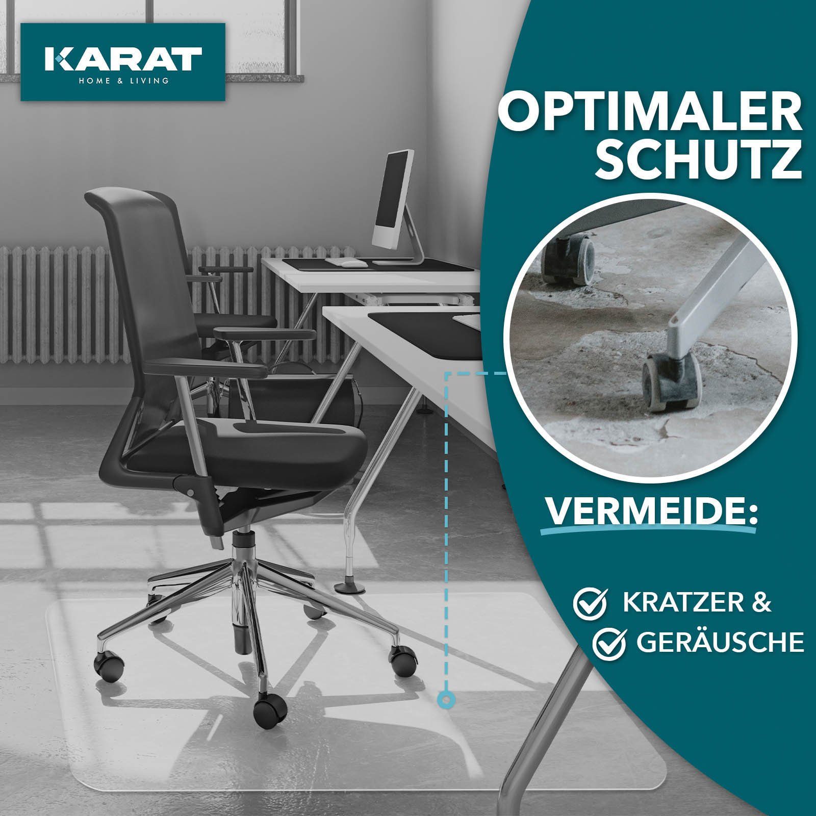 Kubus Bodenschutzmatte Stronger, Für Hartböden, Transparentes Material