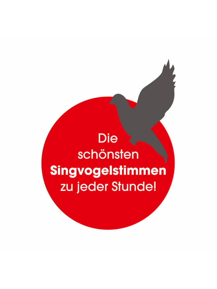 EASYmaxx Wanduhr Küchenuhr Uhr Analog Vogelstimmen 12 Singvogelstimmen 25cm günstig kaufen onesize