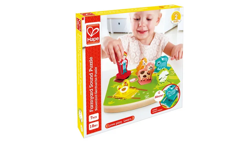 Hape E1614 - Bauernhof-Geräusche-Puzzle