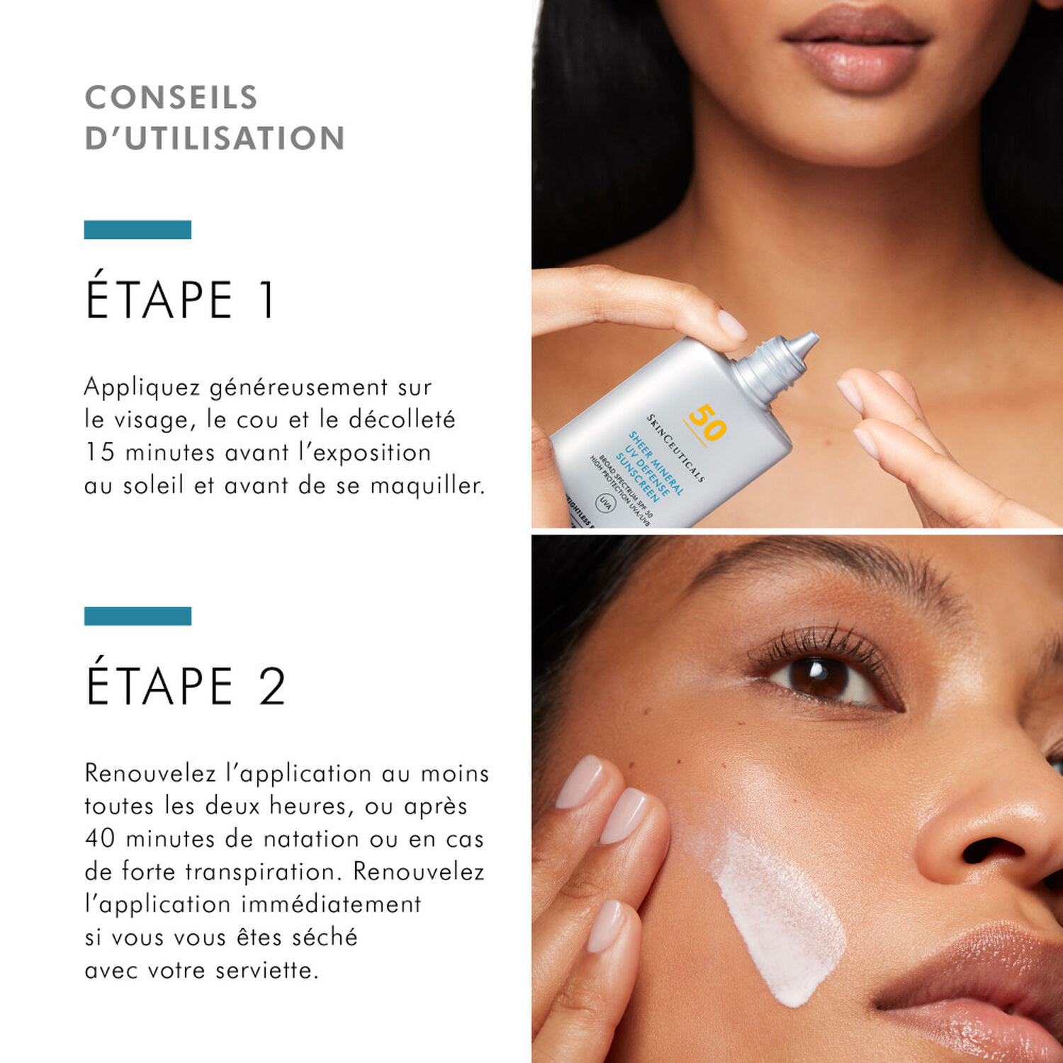 Skinceuticals Sheer Minéral UV Defense SPF 50 Protection Solaire Minérale Teintée Peaux à Imperfections 50 ml