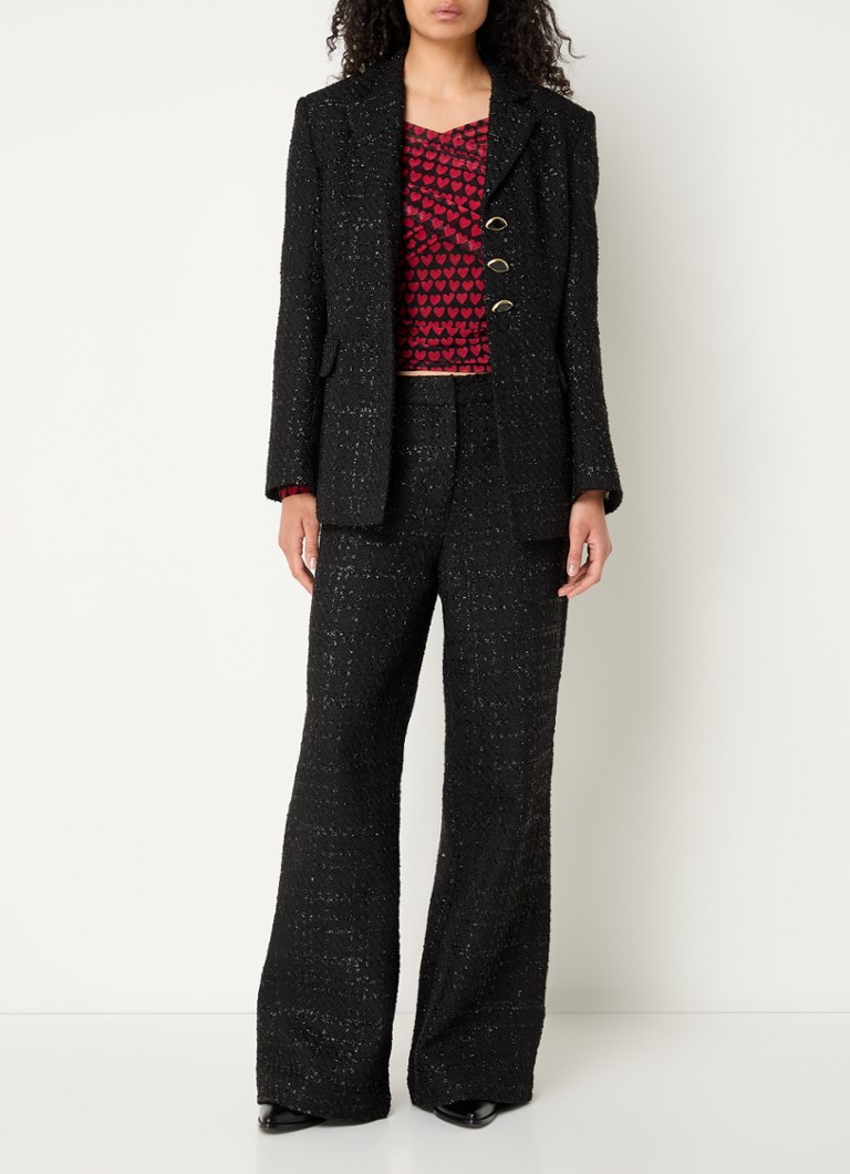 Fabienne Chapot Cher blazer with tweed look and lurex