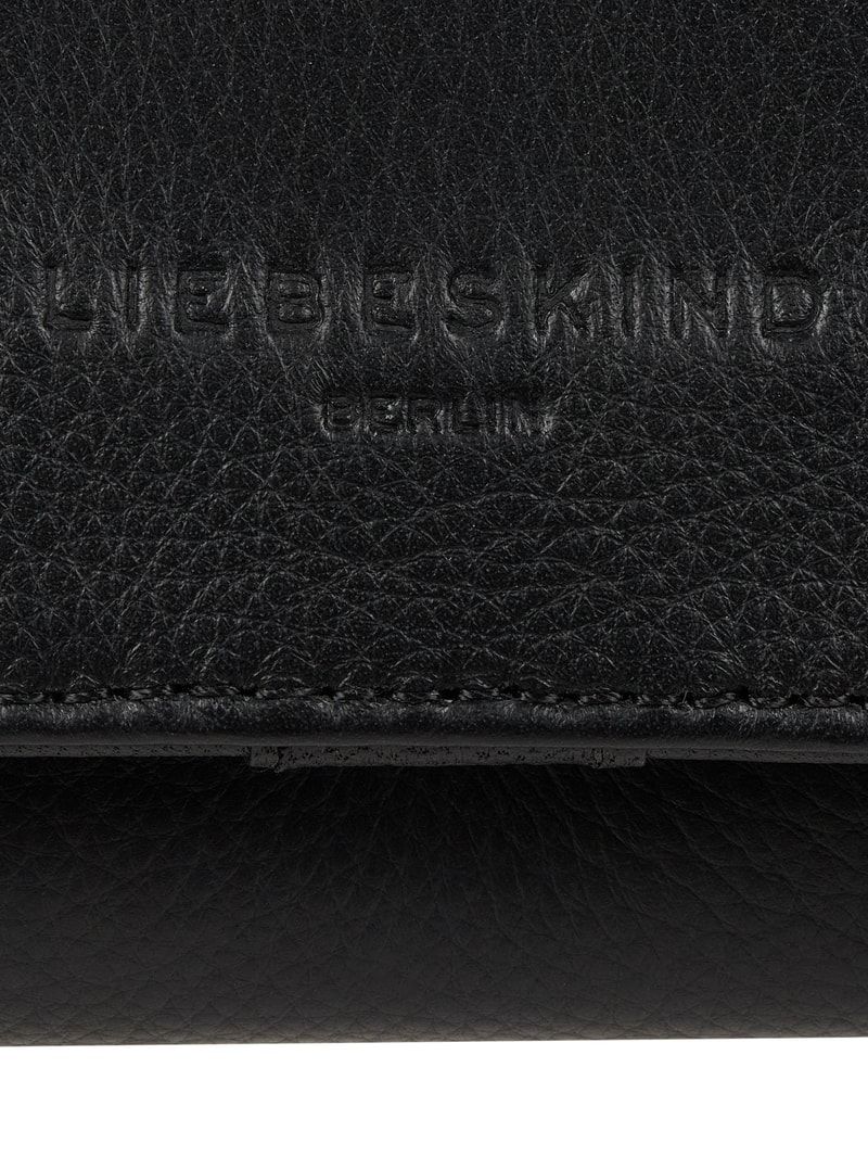 Portemonnaie mit Label-Detail Modell 'PABLITA' in schwarz