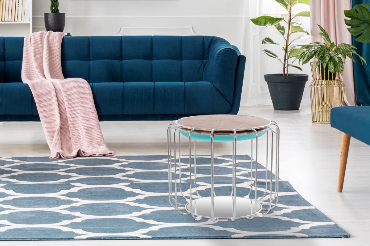 Kayoom Beistelltisch / Pouf Comfortable 110 Mint / Silber
