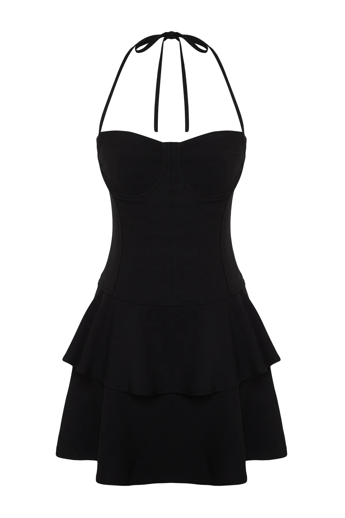 Trendyol Collection  Schwarzes stilvolles Abendkleid - Kleid mit Taillenöffnung