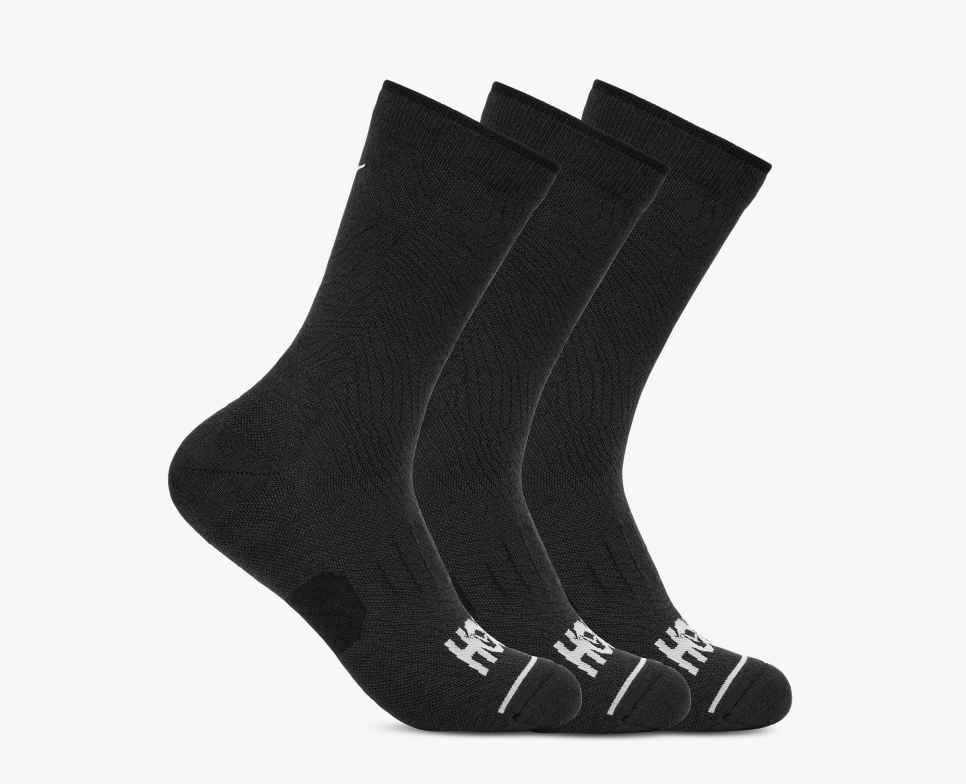 Crew løpesokker, 3-pakning Black / Black / Black