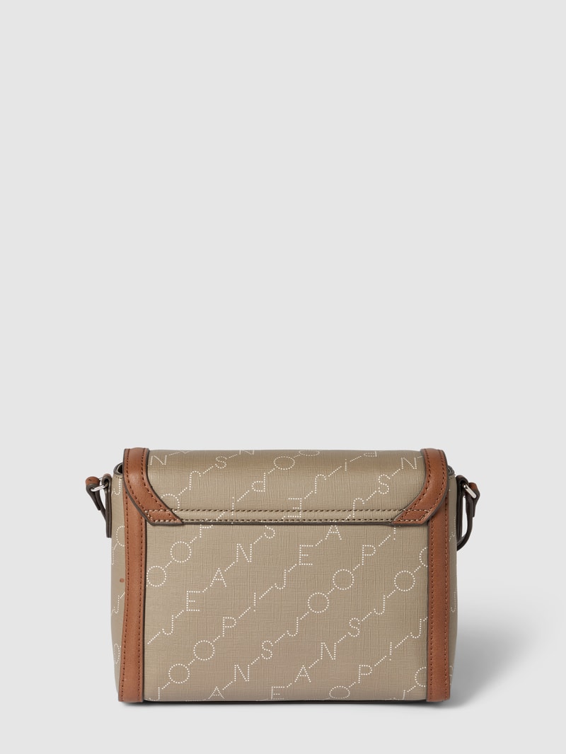 Handtasche mit Label-Muster Modell 'lorena' in taupe