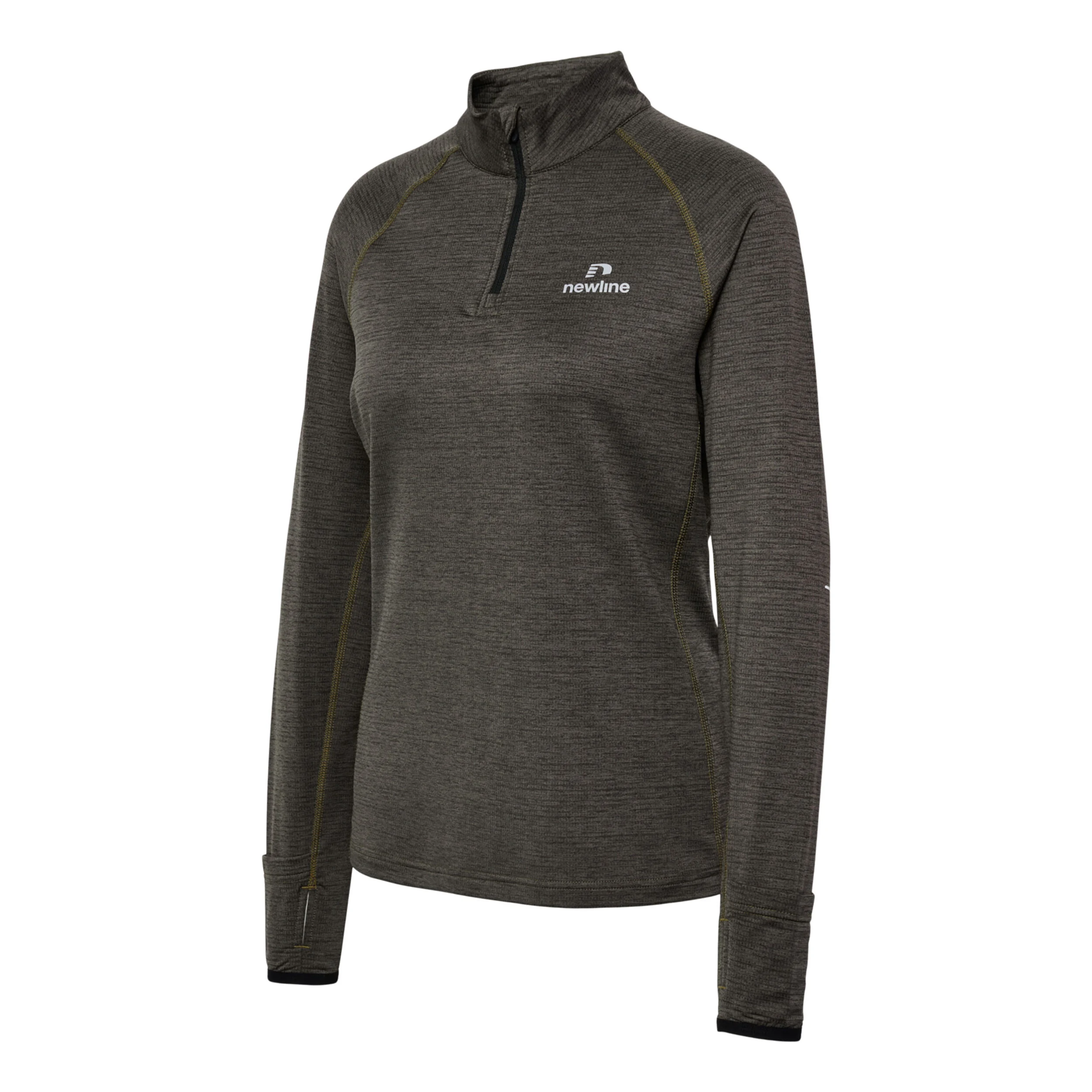 Pace Half-Zip Lauftop Damen - Grau