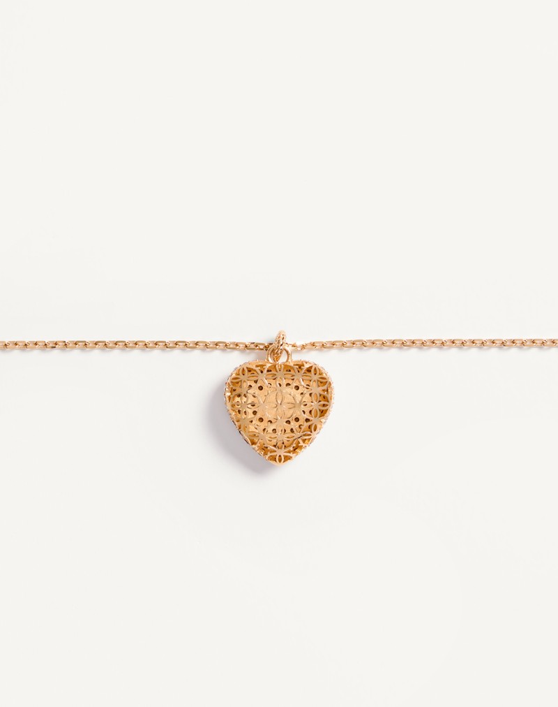 Coeur Royal halskæde i metal, emalje og Swarovski® krystaller