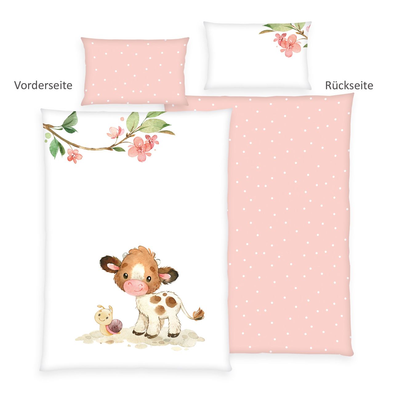 Herding Süßes Kälbchen Flanell-Bettwäsche 