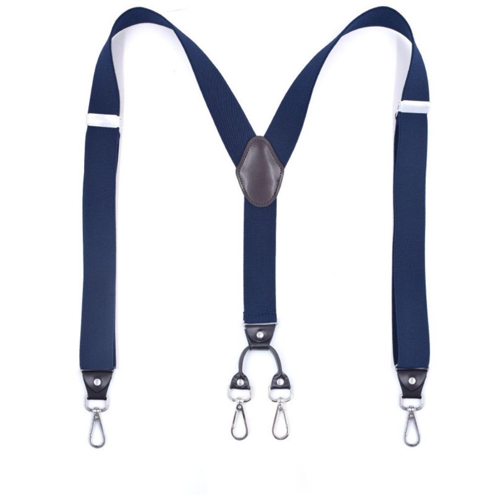 SCOSPORT Hosenträger Herren Durable Elastic Verstellbare Hosenträger (4 Starken Haken, 1-St., Polyesterseide mit Gummibändern) Verschiedenen Farben