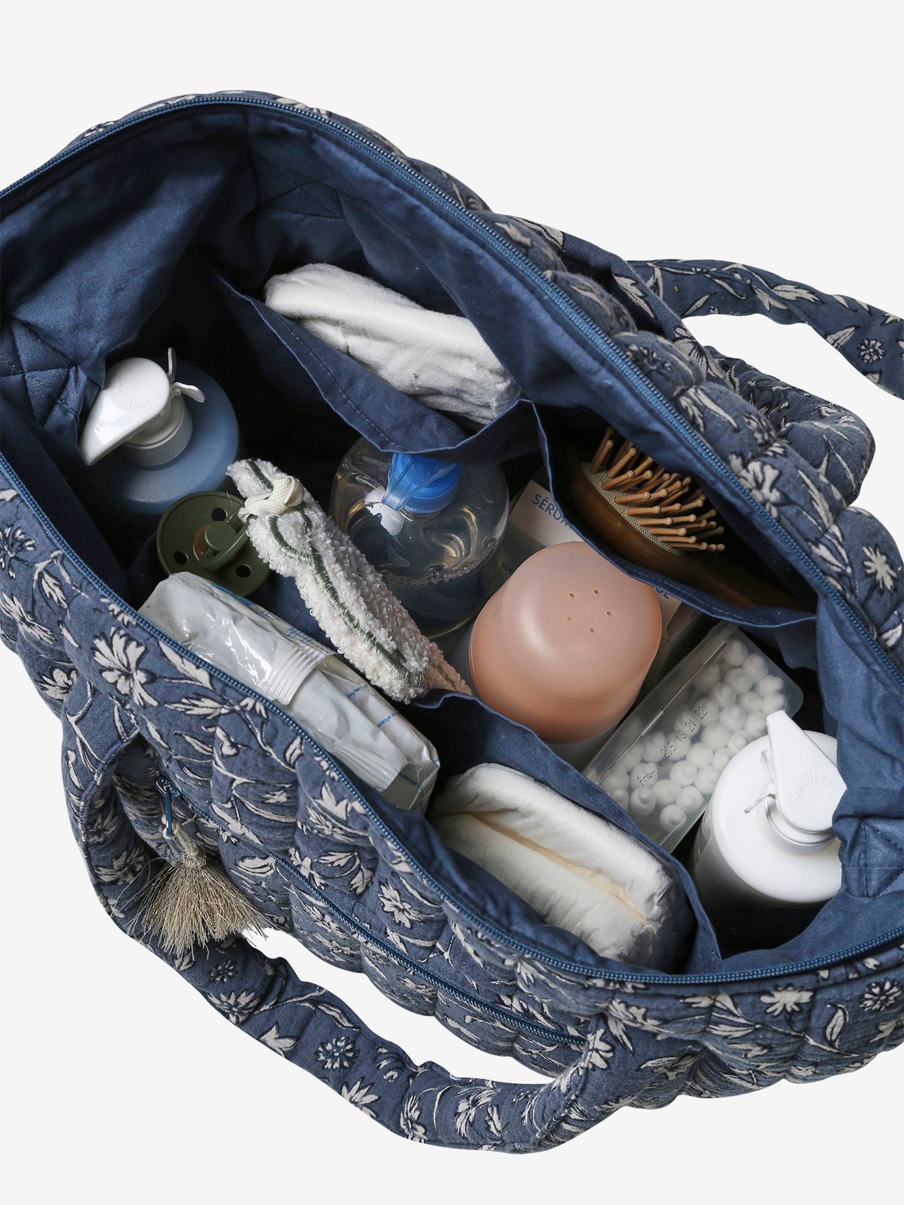 Vertbaudet Wickeltasche PLUME, personalisierbar - rosa/folklore blumen